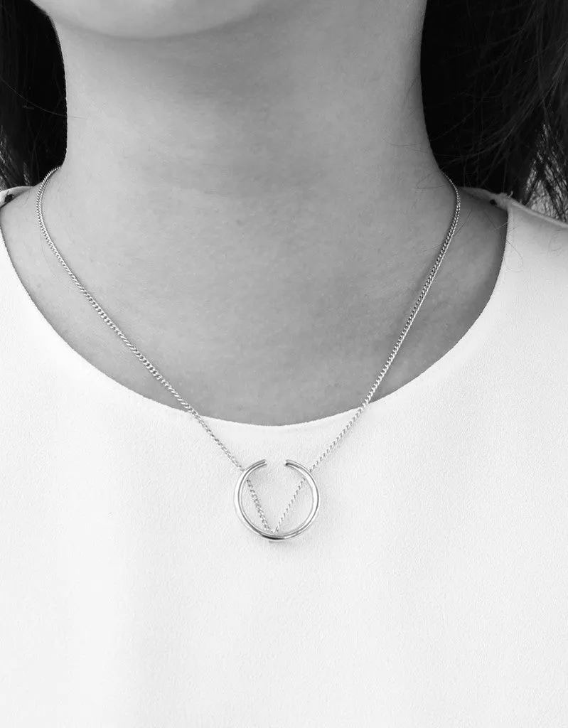 Jenny Bird Arc Pendant in Rose Gold