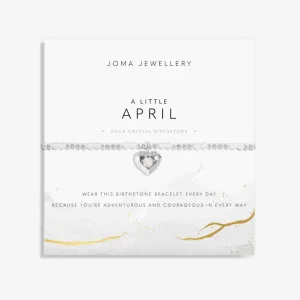 Joma Birthstone A Little April Rock Crystal Bracelet
