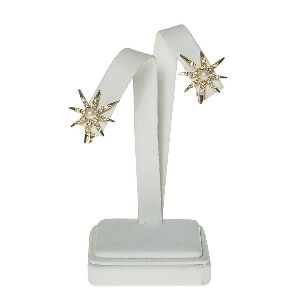 Judy Lee Gold Rhinestone Star Earrings