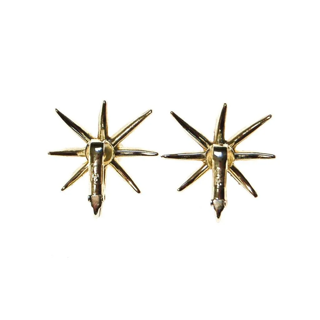 Judy Lee Gold Rhinestone Star Earrings