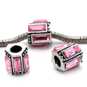 June Birthstone Spacer Bead Charm for european snake chain charm Bracelet