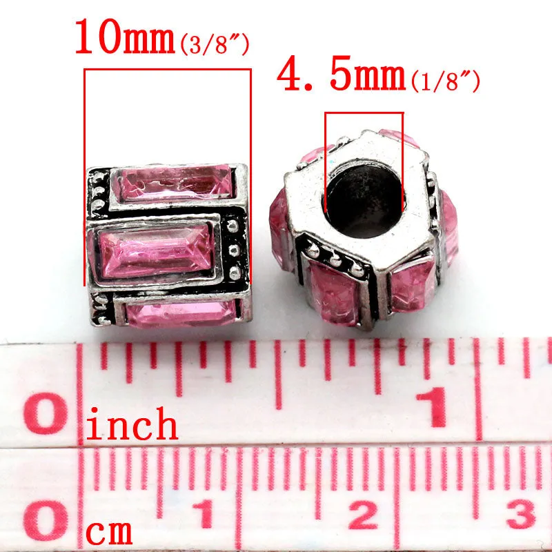 June Birthstone Spacer Bead Charm for european snake chain charm Bracelet