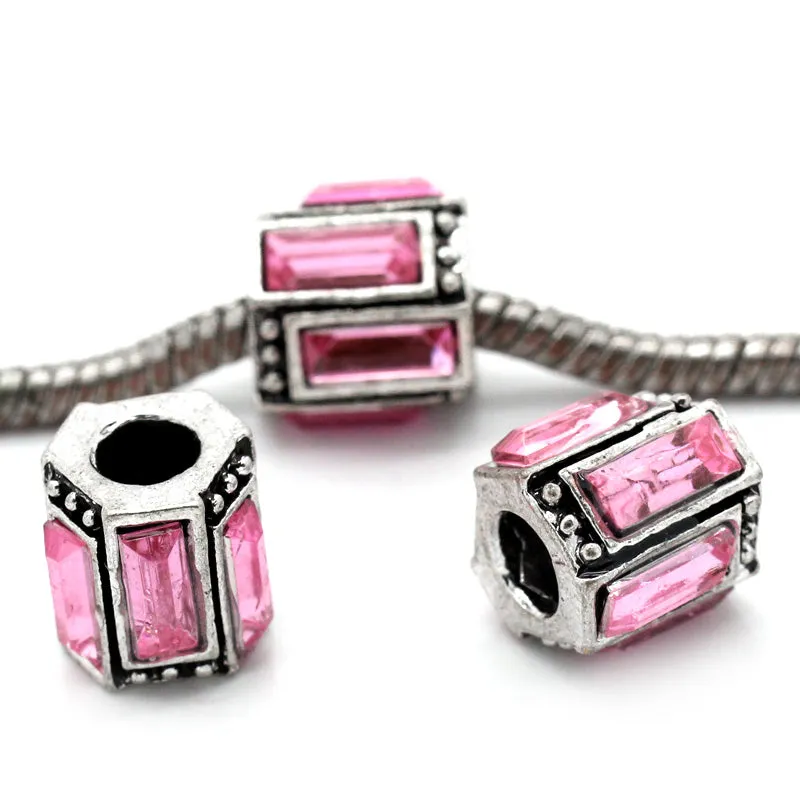 June Birthstone Spacer Bead Charm for european snake chain charm Bracelet