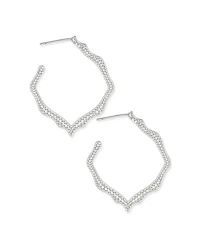 Kendra Scott Miku Hoop Earrings - Rhodium