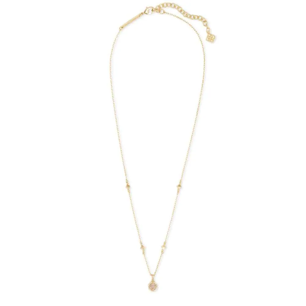 Kendra Scott Nola Gold Pendant Necklace in Iridescent Drusy | 4217704873