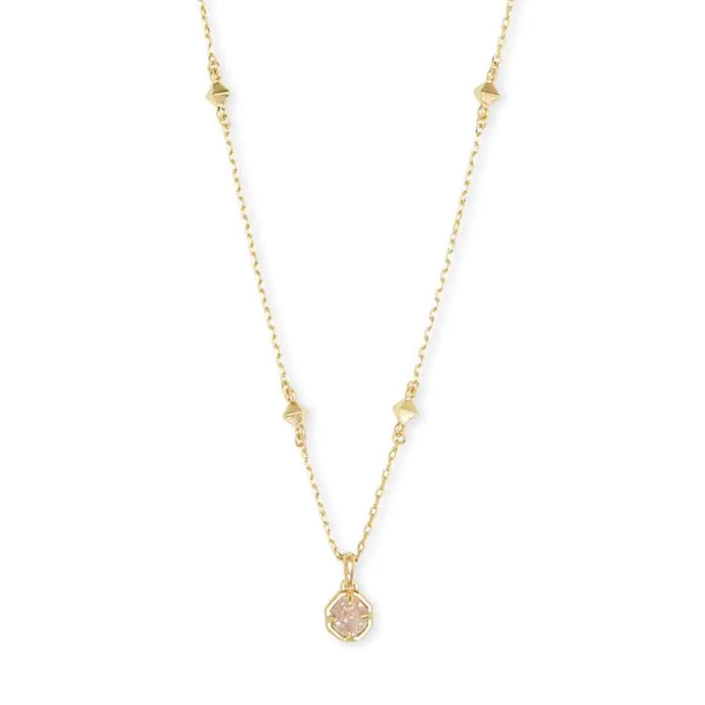 Kendra Scott Nola Gold Pendant Necklace in Iridescent Drusy | 4217704873