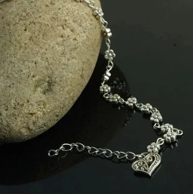 King  Heart-shaped anklet flowers