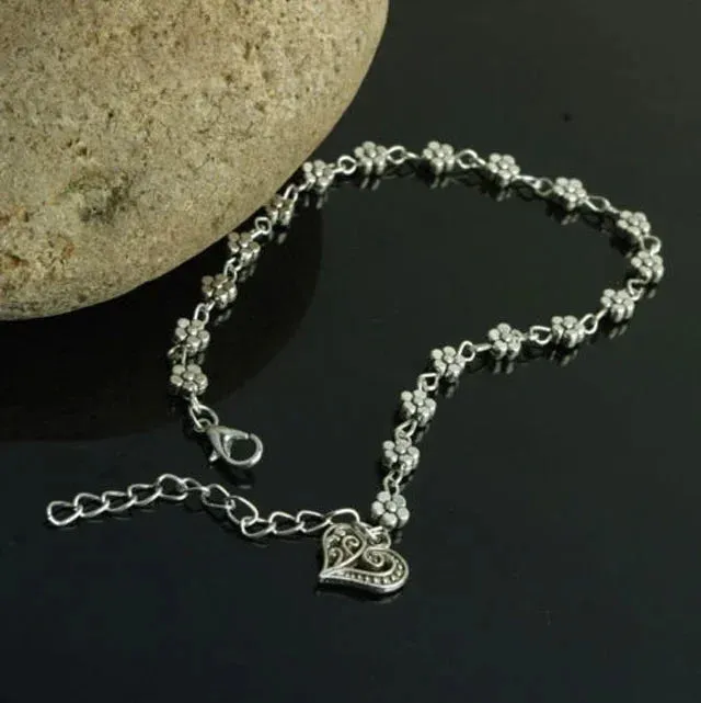 King  Heart-shaped anklet flowers