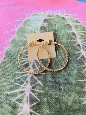 Large Crystal Hoop Earrings