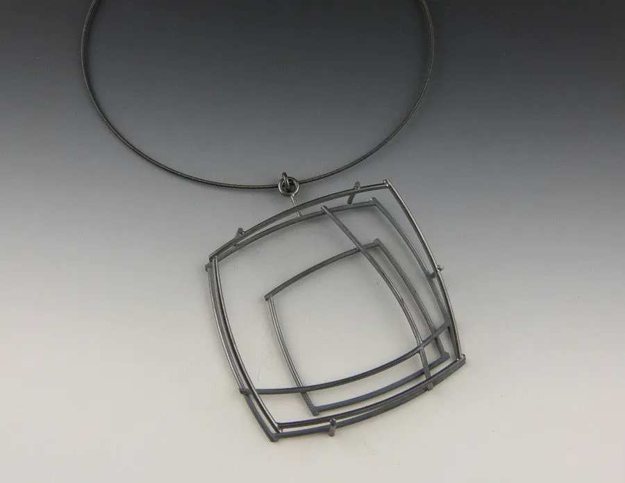 Large Structural Square Necklace