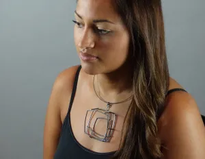 Large Structural Square Necklace