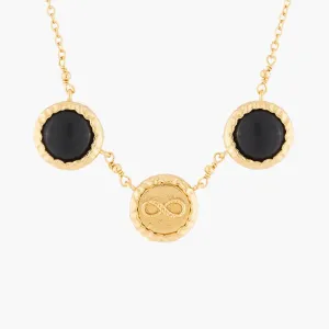 Les Nereides Infinity And Black Onyx Pendant Necklace