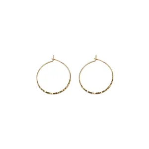 Liz 1" Textured Hoop Earrings