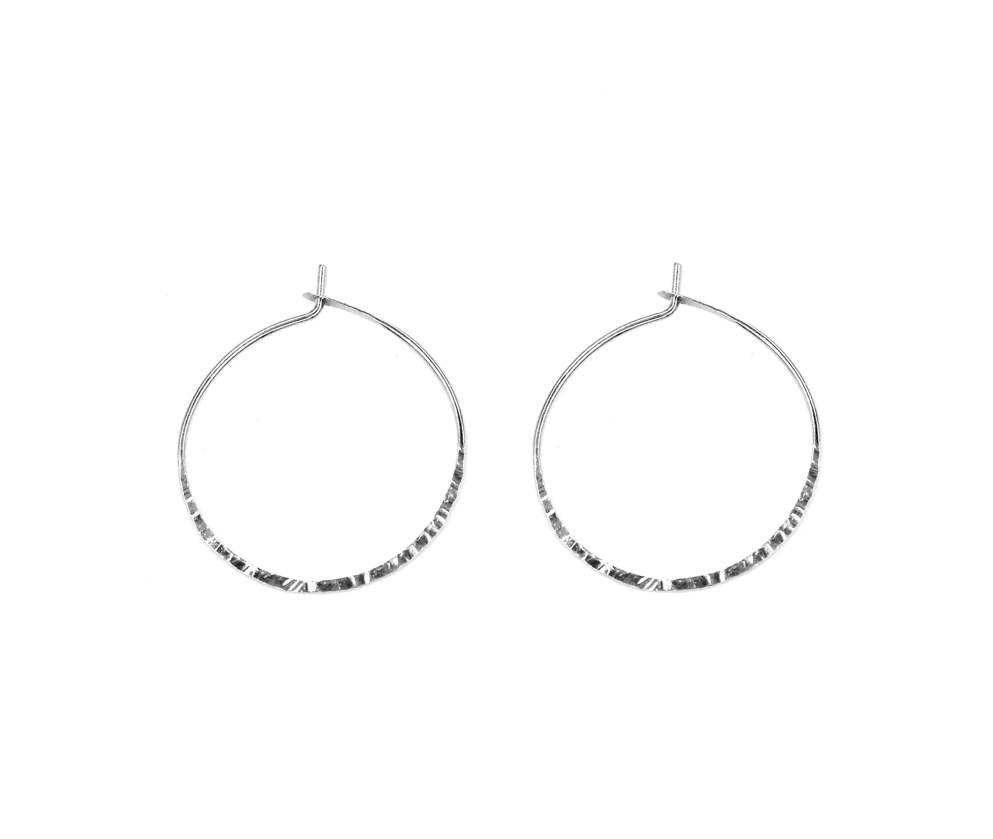Liz 1" Textured Hoop Earrings