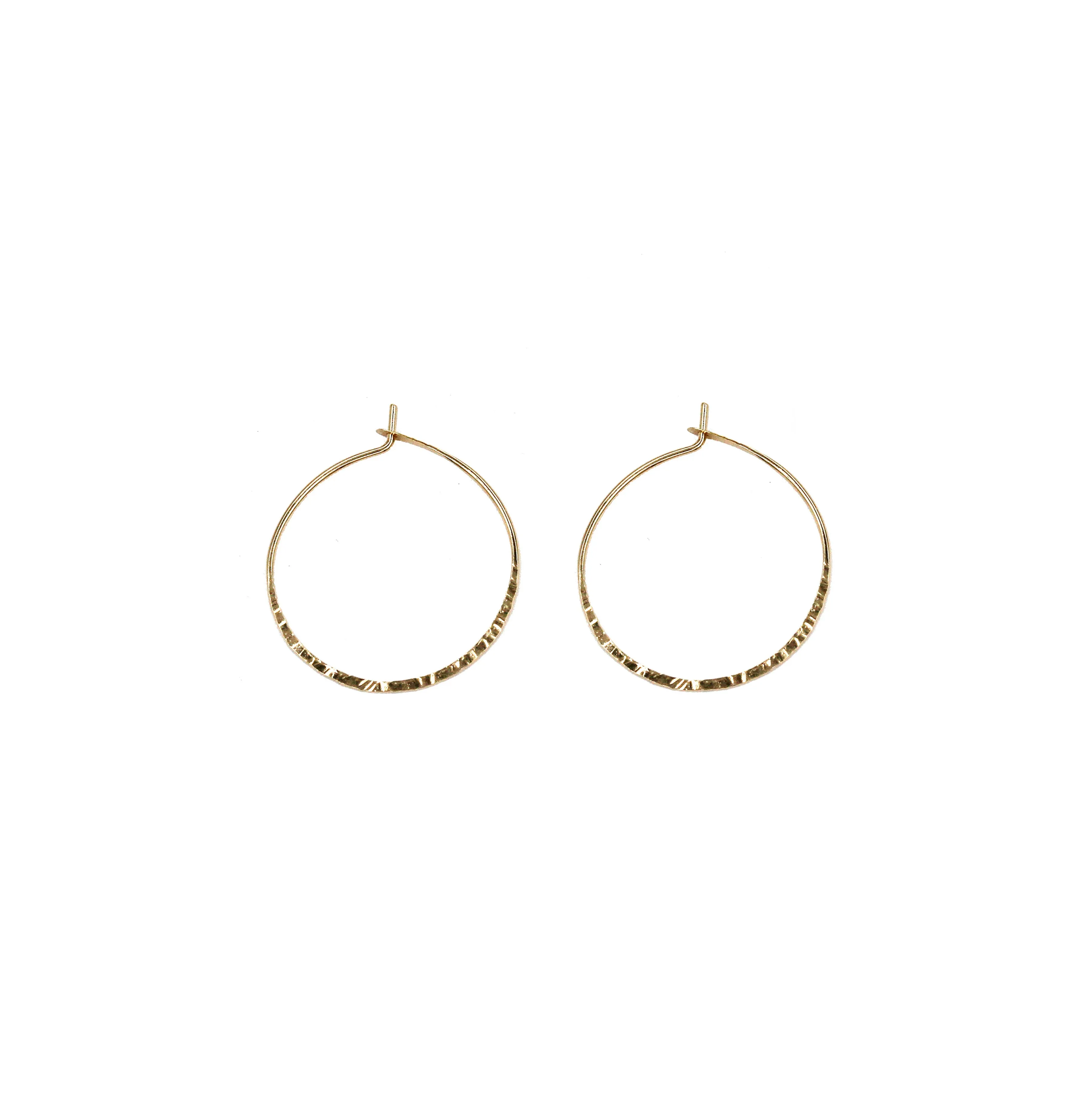 Liz 1" Textured Hoop Earrings