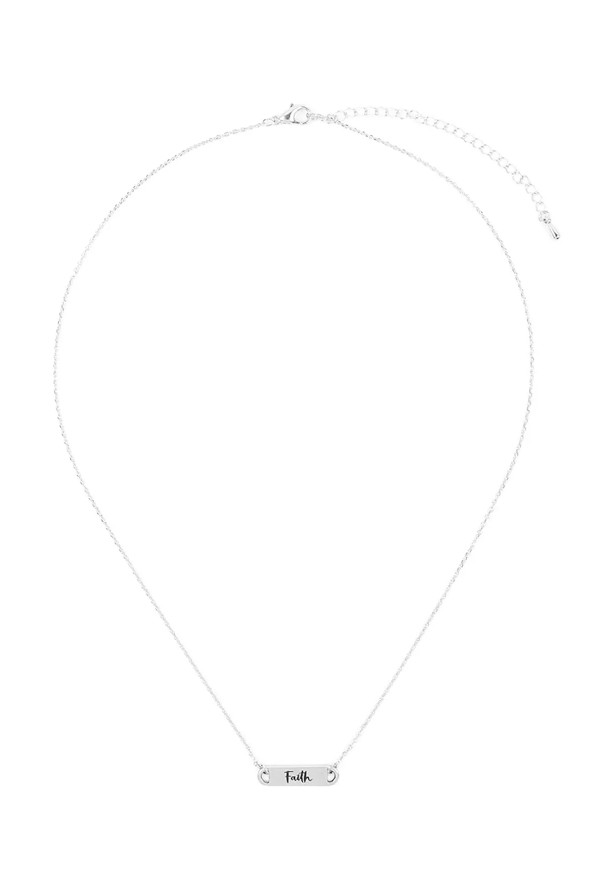 LNB854FA - "FAITH" CLIP BAR NECKLACE