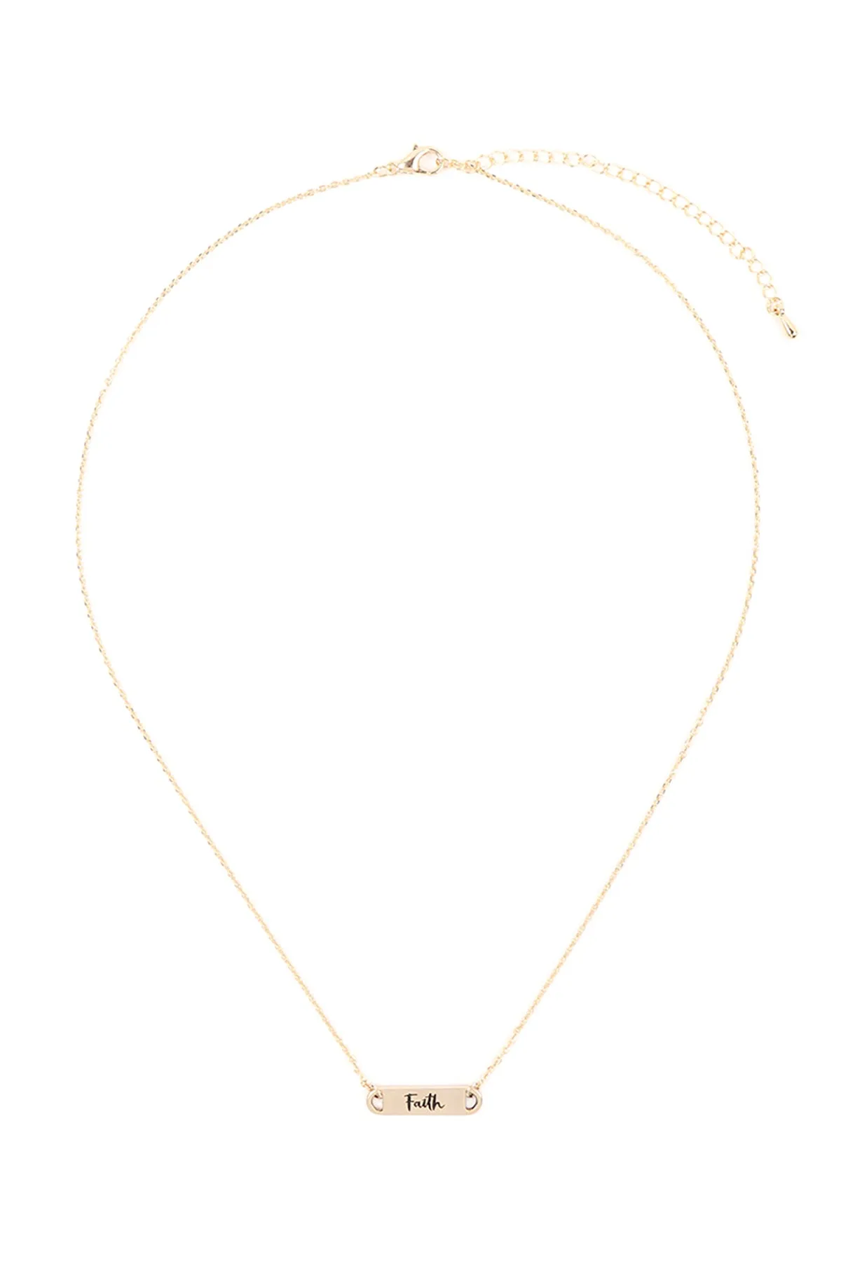 LNB854FA - "FAITH" CLIP BAR NECKLACE