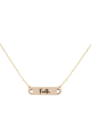LNB854FA - "FAITH" CLIP BAR NECKLACE
