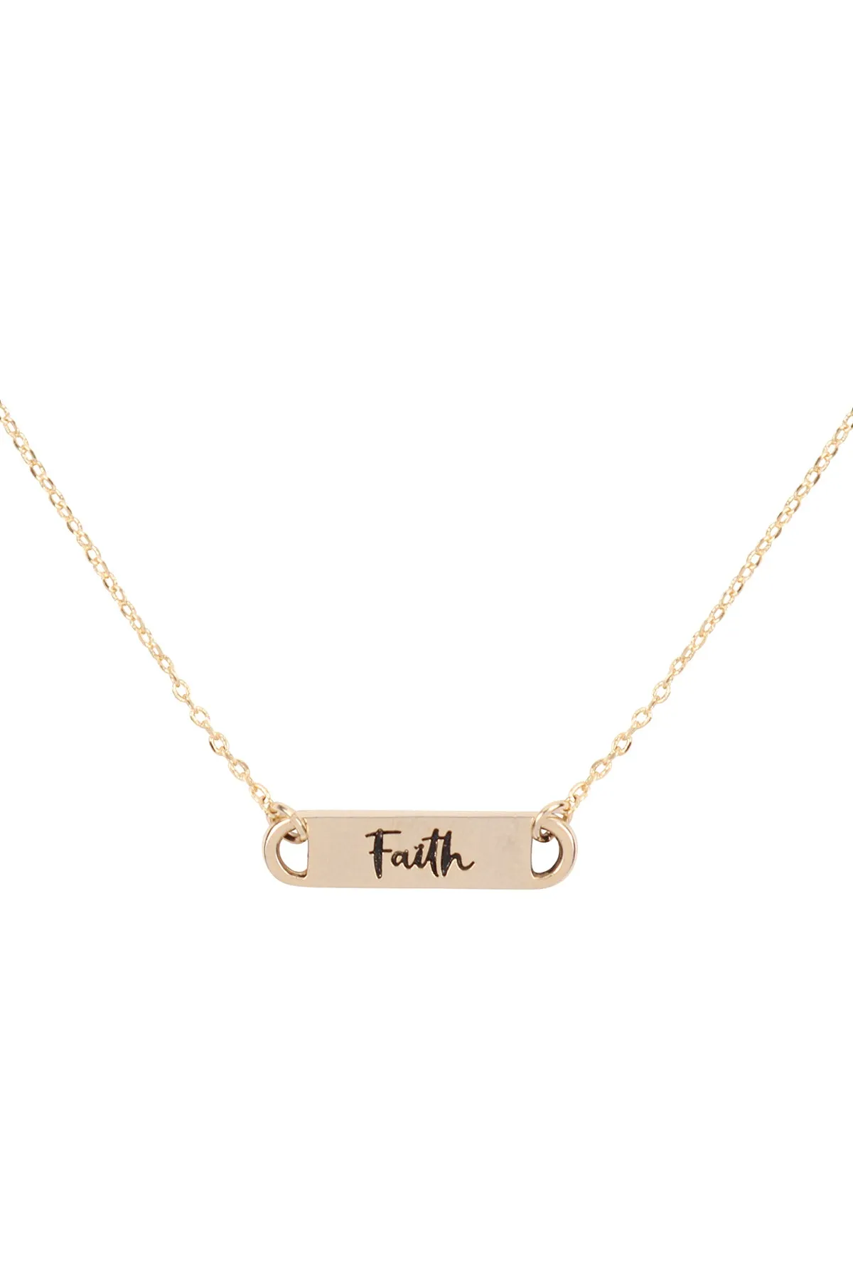 LNB854FA - "FAITH" CLIP BAR NECKLACE