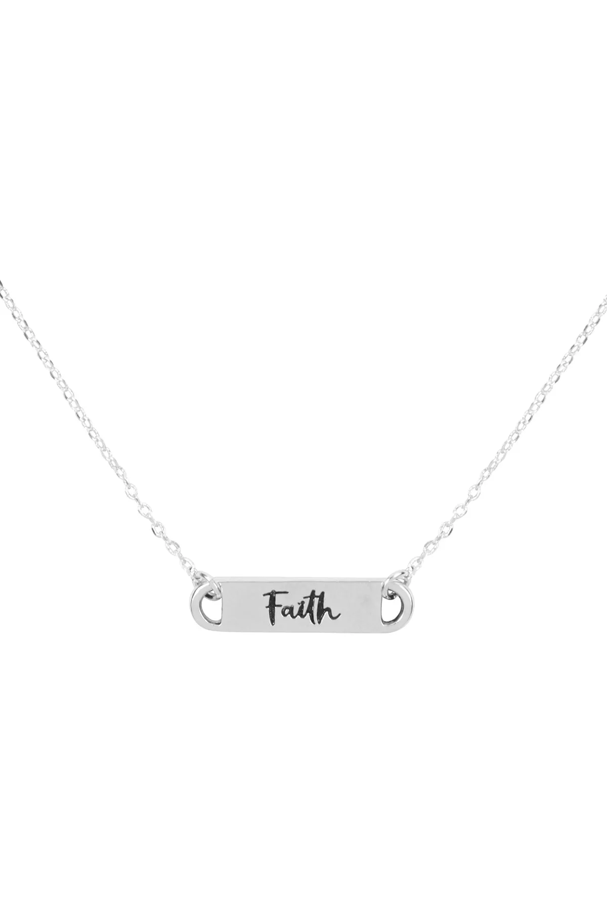 LNB854FA - "FAITH" CLIP BAR NECKLACE