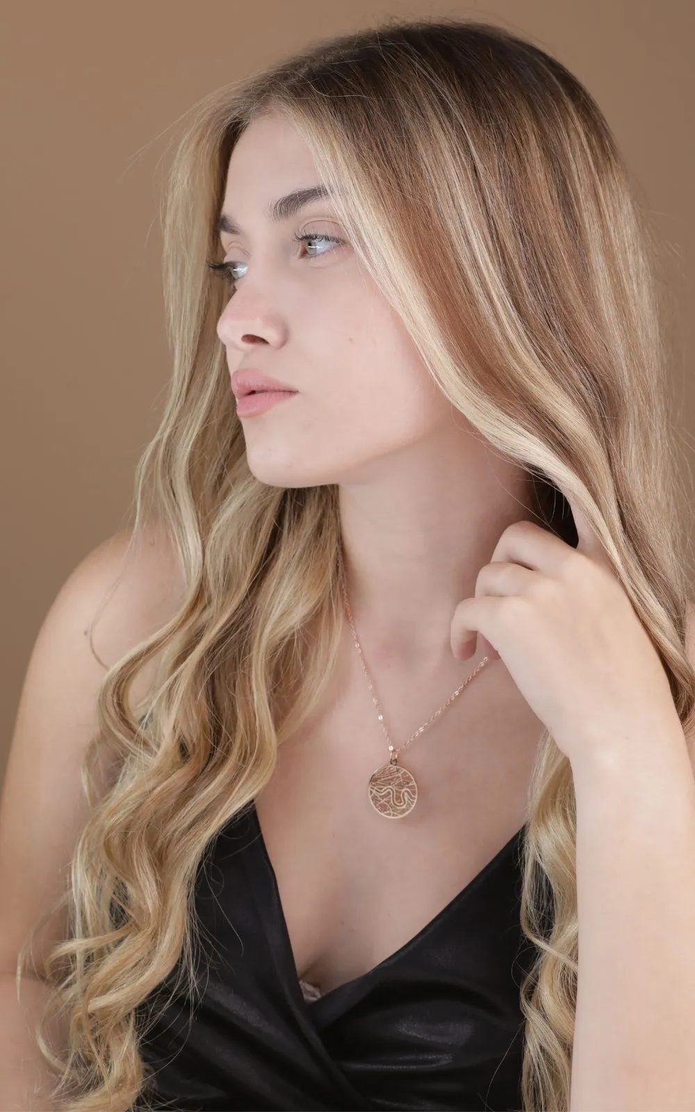 London Rose Gold - City Map Necklace