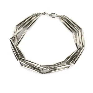 Lumia Helia Multi Chain Necklace In Silver
