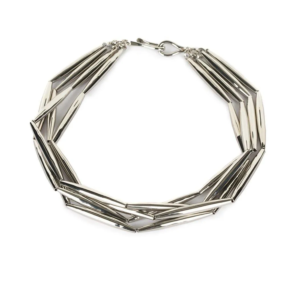 Lumia Helia Multi Chain Necklace In Silver