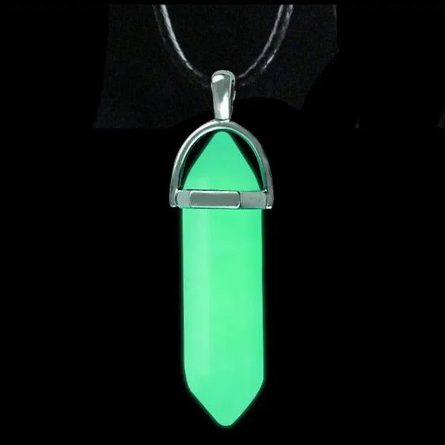 Luminous Fluorescent Glow in the Dark Hexagonal Column Necklace