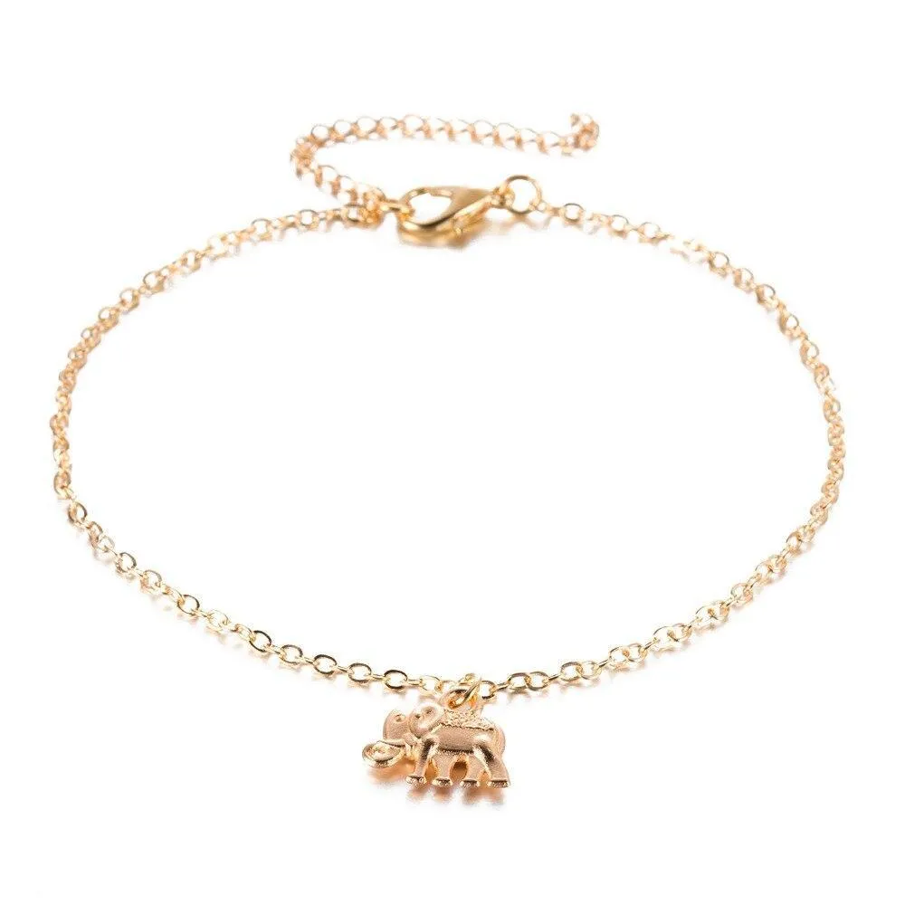 Luxury Stainless Steal Simple Silver Color Bead Chain Anklet Brecelet Bohemian adjustable Foot Jewelry Style