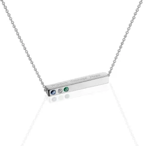MantraBar "Wisdom, Courage, Hope" Horizontal Bar Pendant