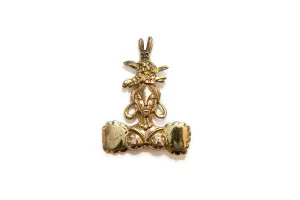 McCLELLAND BARCLAY Sterling Vermeil Carmen Miranda Head Brooch
