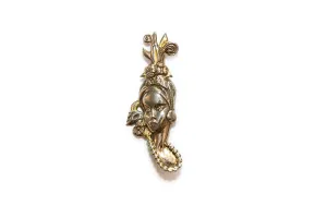 McCLELLAND BARCLAY Sterling Vermeil Head with Flower Headdress Brooch