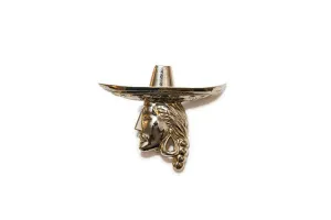 McCLELLAND BARCLAY Sterling Vermeil Mexican Head Brooch