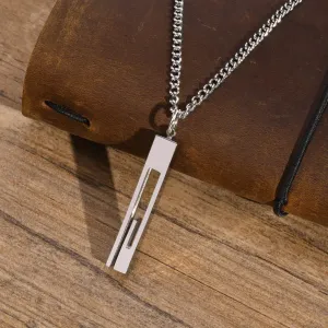 Men Minimalist Geometric Bar Necklaces