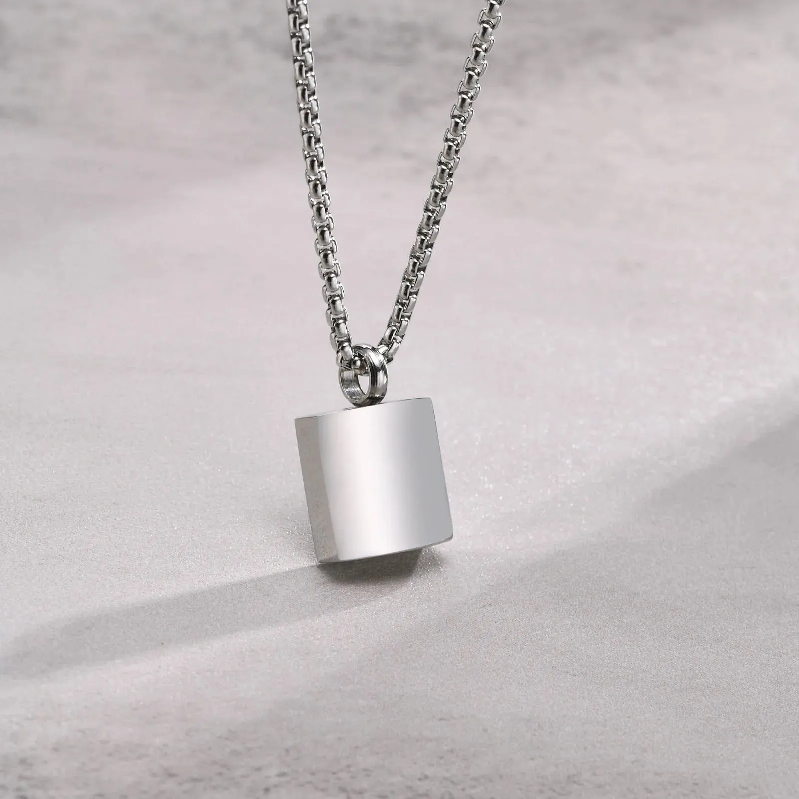 Men's Personalized Initial Necklace, Stainless Steel Capital Letter Alphabets A-Z Pendant