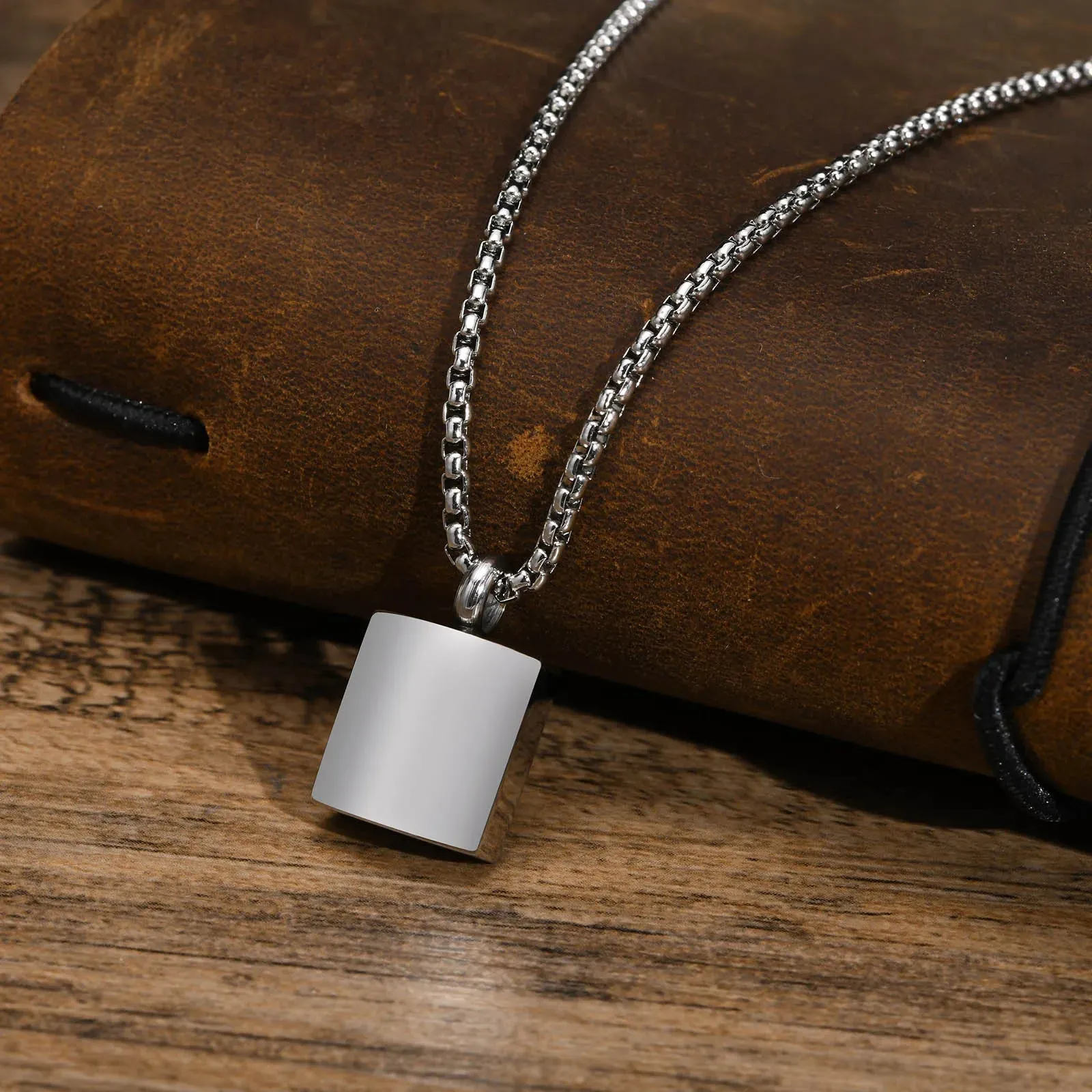 Men's Personalized Initial Necklace, Stainless Steel Capital Letter Alphabets A-Z Pendant
