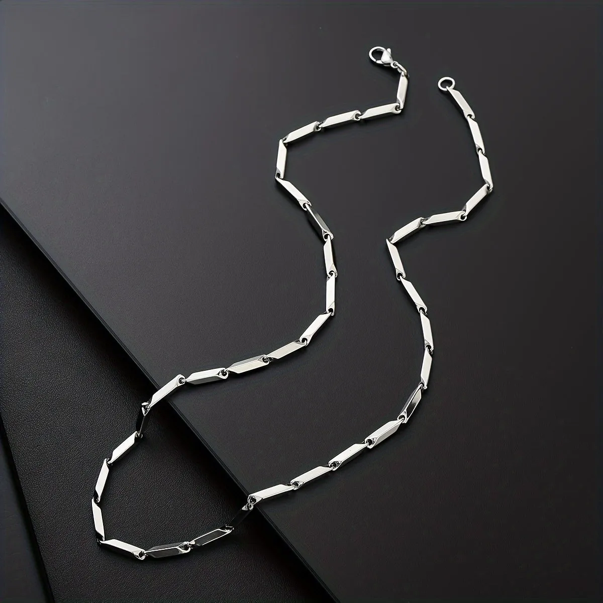 Men's Titanium Steel Hip Hop Necklace Golden Plating