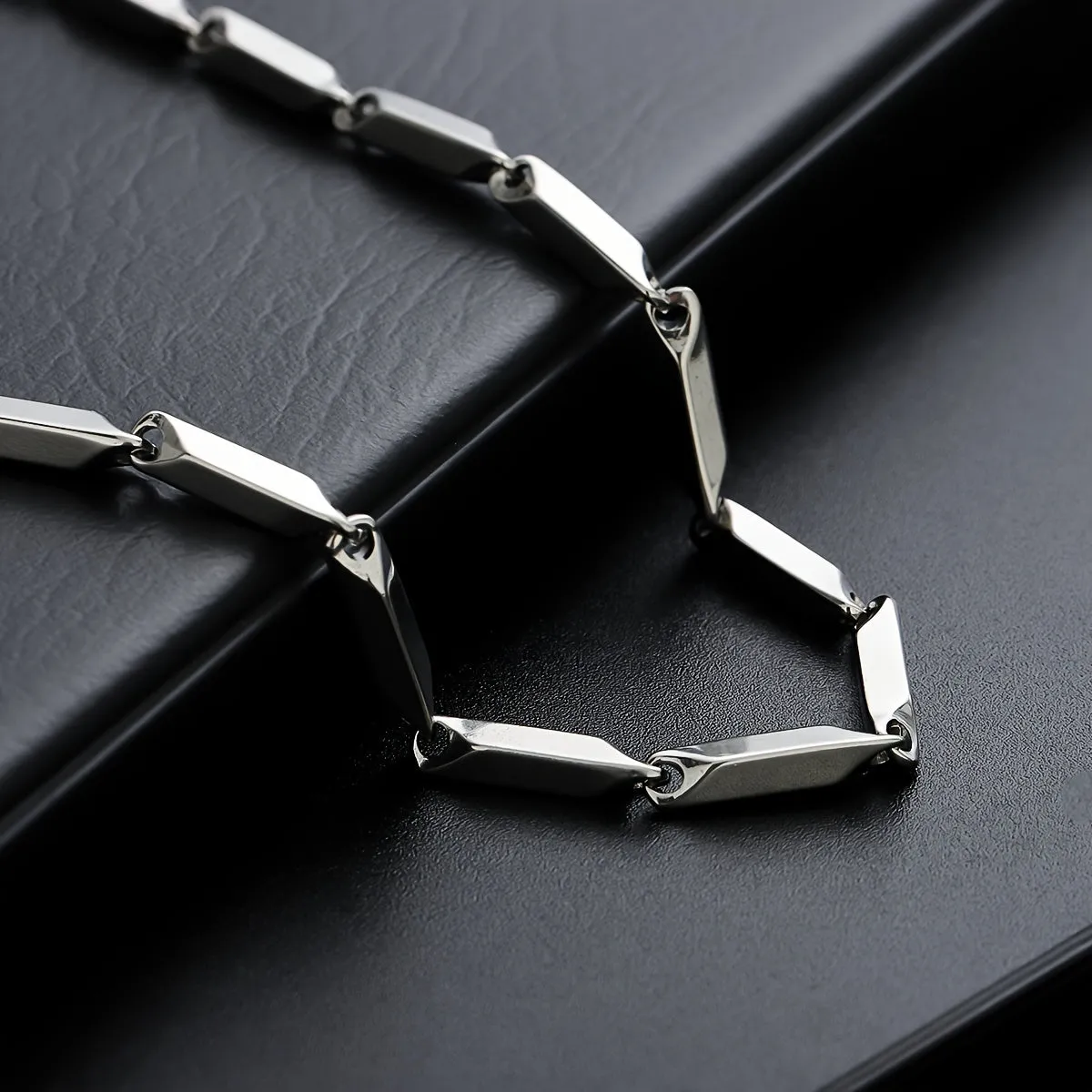 Men's Titanium Steel Hip Hop Necklace Golden Plating