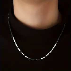 Men's Titanium Steel Hip Hop Necklace Golden Plating
