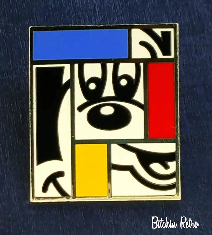 Mickey Mouse Brooch By Rod Dyer Disney Vintage Mondrian Style Cubism