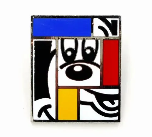 Mickey Mouse Brooch By Rod Dyer Disney Vintage Mondrian Style Cubism