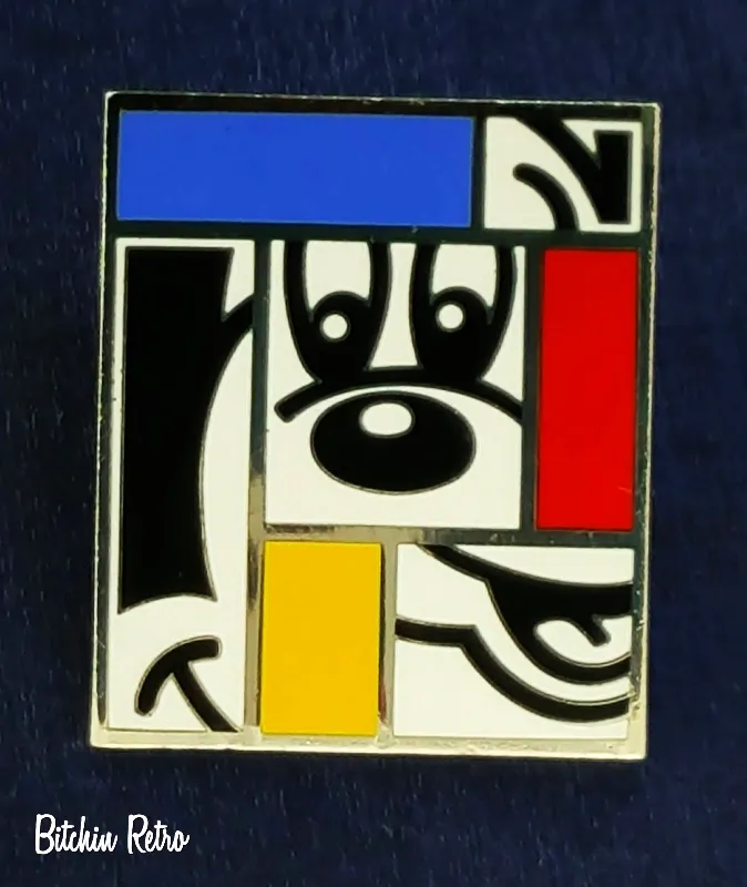 Mickey Mouse Brooch By Rod Dyer Disney Vintage Mondrian Style Cubism
