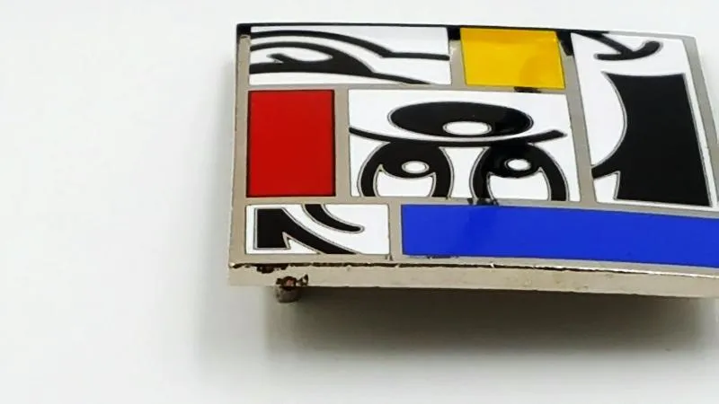Mickey Mouse Brooch By Rod Dyer Disney Vintage Mondrian Style Cubism