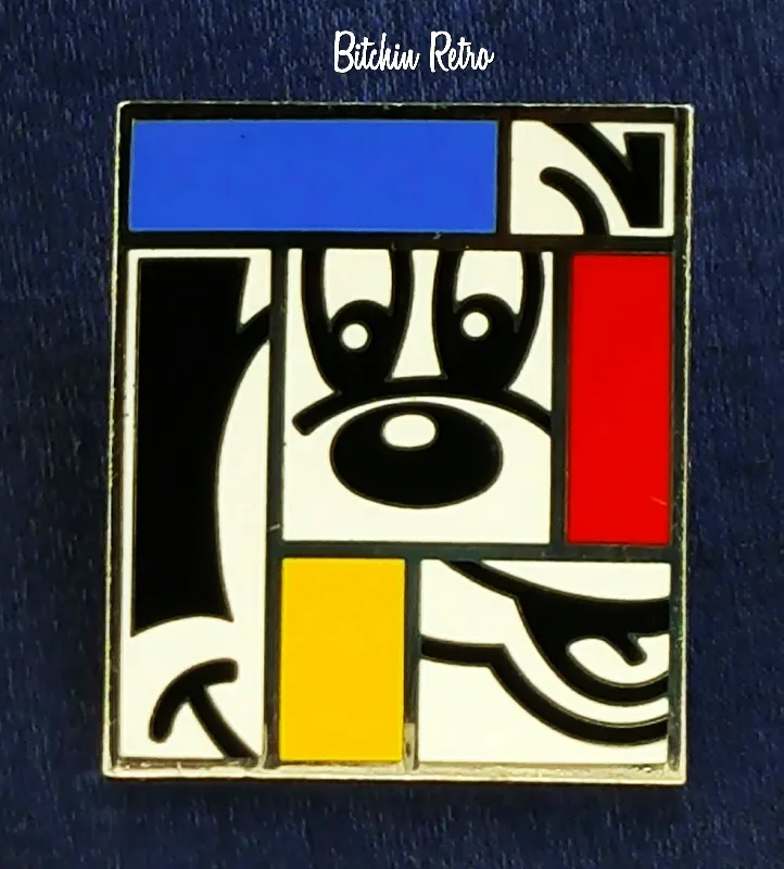 Mickey Mouse Brooch By Rod Dyer Disney Vintage Mondrian Style Cubism