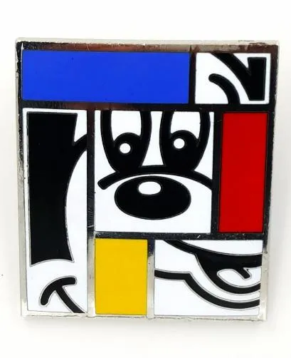 Mickey Mouse Brooch By Rod Dyer Disney Vintage Mondrian Style Cubism