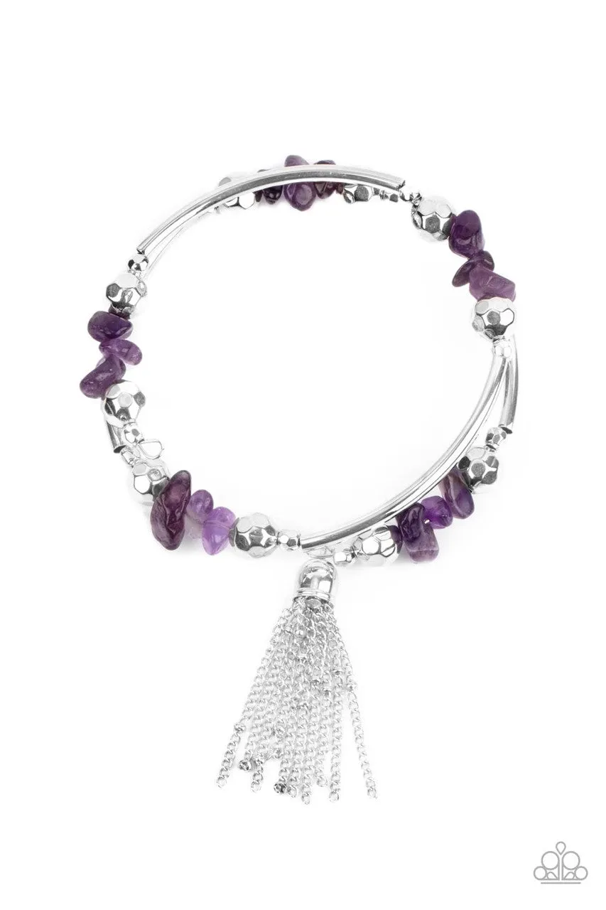 Mineral Mosaic Purple Paparazzi Bracelet