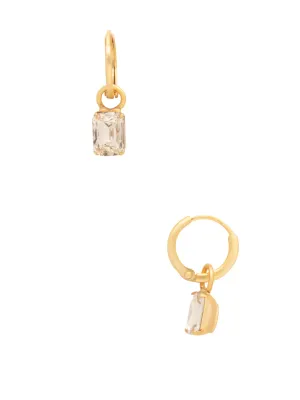 Mini Emerald Huggie Hoop Earrings - EFM13MGCRY