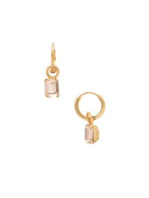 Mini Emerald Huggie Hoop Earrings - EFM13MGSIL