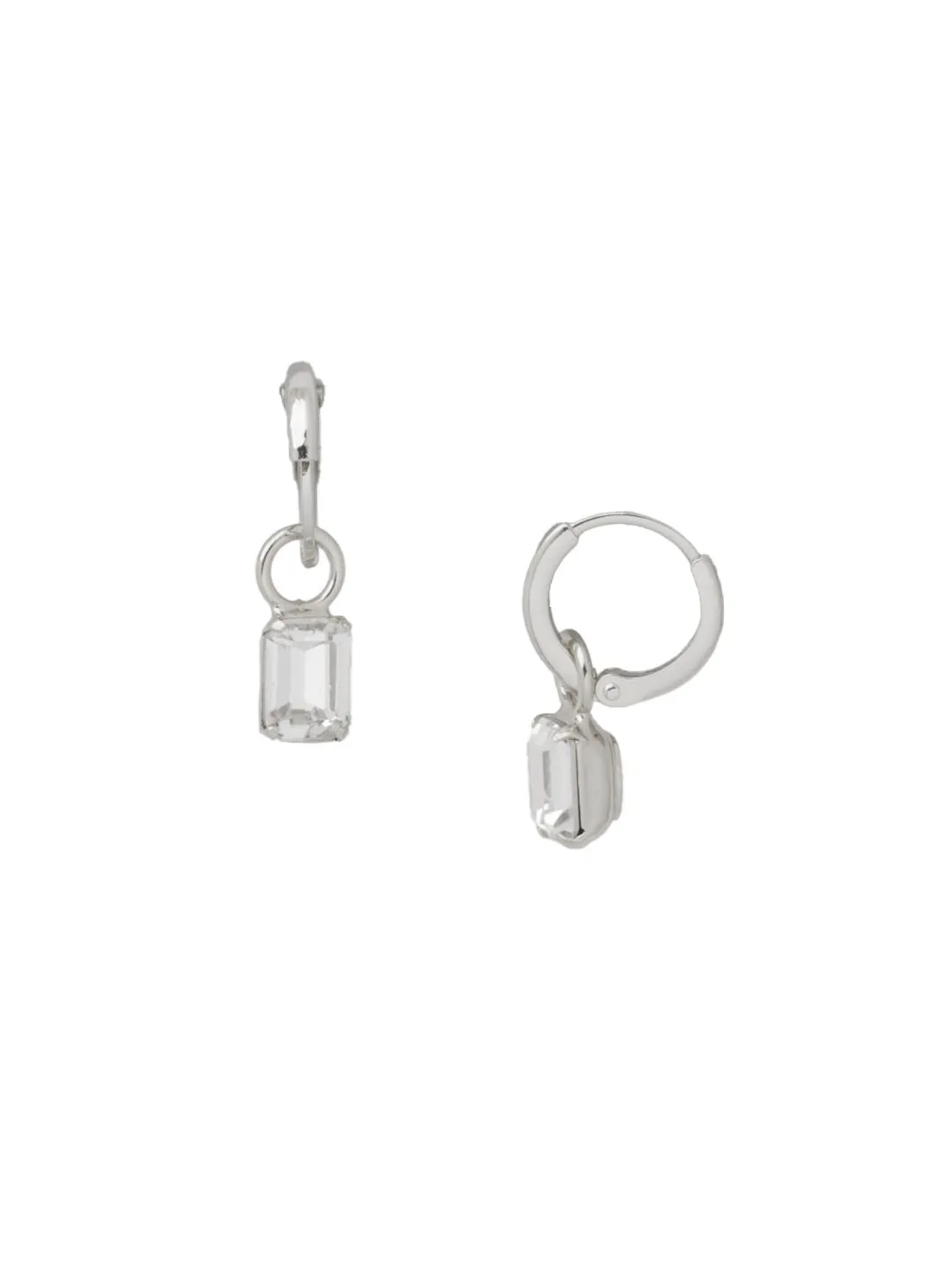 Mini Emerald Huggie Hoop Earrings - EFM13PDCRY
