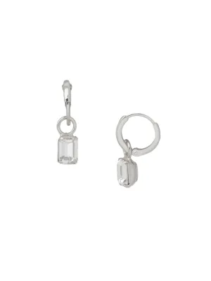 Mini Emerald Huggie Hoop Earrings - EFM13PDCRY